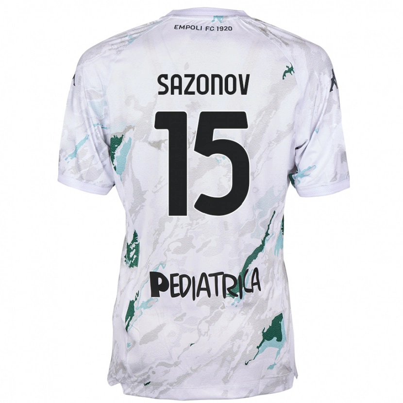 Danxen Män Saba Sazonov #15 Grå Bortatröja Matchtröjor 2024/25 Tröjor T-Tröja