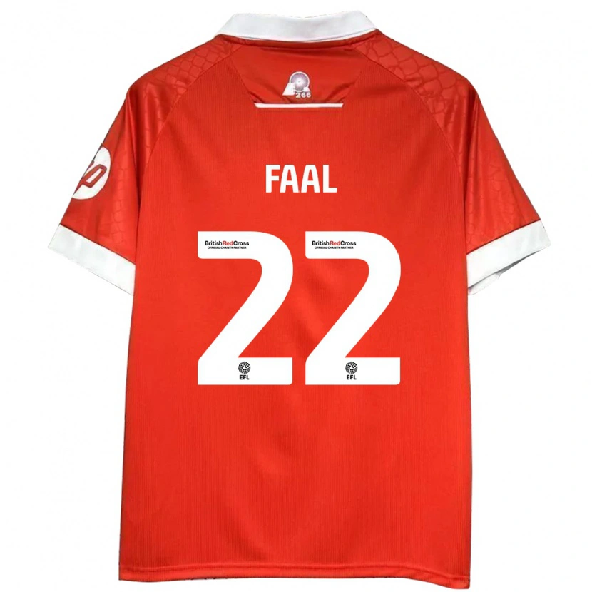 Danxen Män Mo Faal #22 Röd Vit Hemmatröja Matchtröjor 2024/25 Tröjor T-Tröja