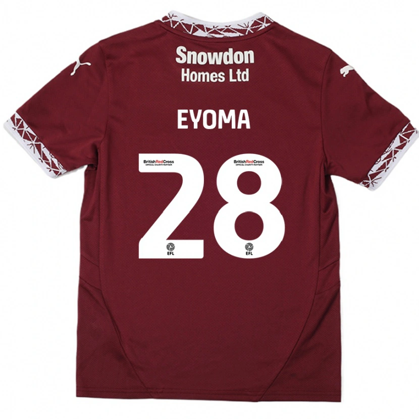Danxen Män Timothy Eyoma #28 Bourgogne Hemmatröja Matchtröjor 2024/25 Tröjor T-Tröja