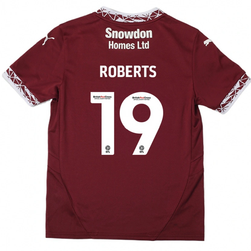Danxen Män Tyler Roberts #19 Bourgogne Hemmatröja Matchtröjor 2024/25 Tröjor T-Tröja