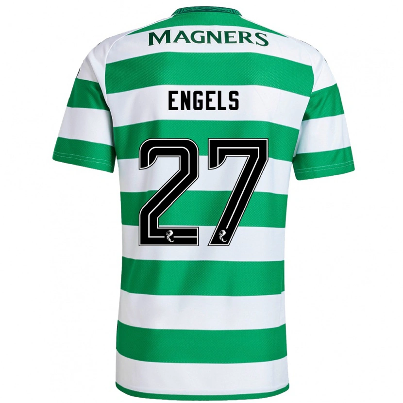 Danxen Män Arne Engels #27 Grön Vit Hemmatröja Matchtröjor 2024/25 Tröjor T-Tröja