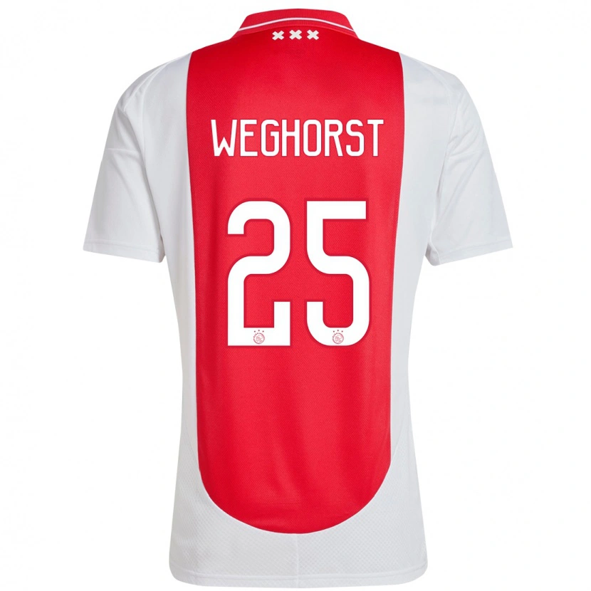 Danxen Män Wout Weghorst #25 Röd Vit Hemmatröja Matchtröjor 2024/25 Tröjor T-Tröja