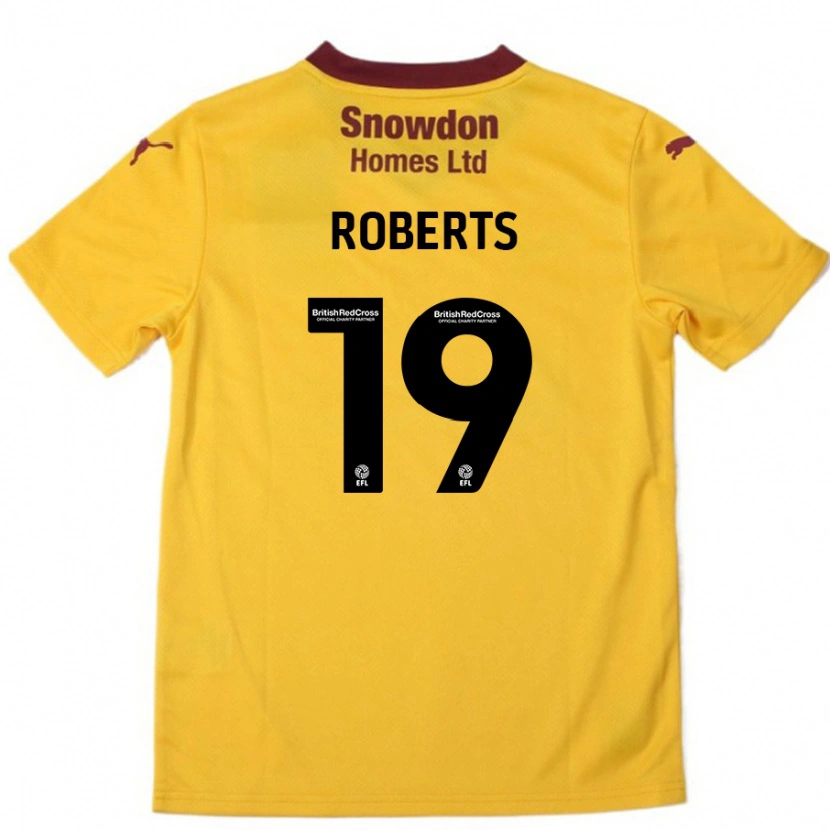 Danxen Män Tyler Roberts #19 Orange Bourgogne Bortatröja Matchtröjor 2024/25 Tröjor T-Tröja
