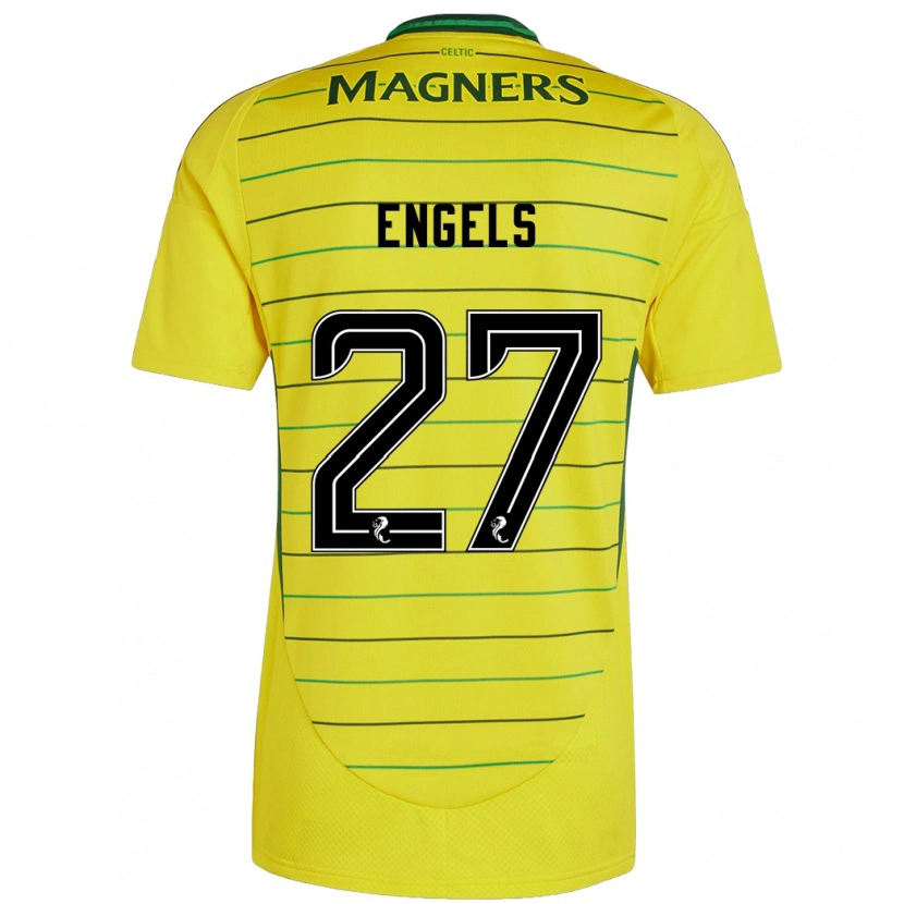 Danxen Män Arne Engels #27 Gul Bortatröja Matchtröjor 2024/25 Tröjor T-Tröja