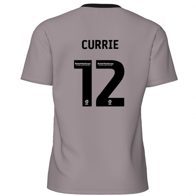 Danxen Män Jack Currie #12 Grå Bortatröja Matchtröjor 2024/25 Tröjor T-Tröja