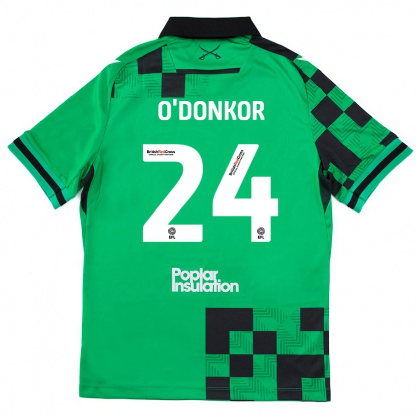 Danxen Män Gatlin O'donkor #24 Grön Svart Bortatröja Matchtröjor 2024/25 Tröjor T-Tröja