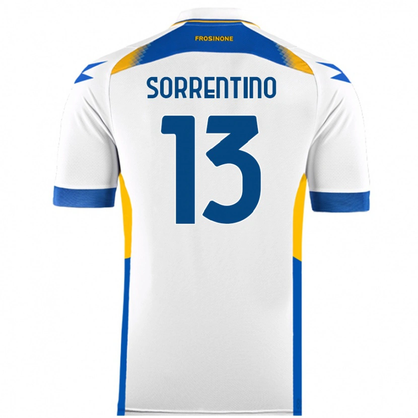 Danxen Män Alessandro Sorrentino #13 Vit Bortatröja Matchtröjor 2024/25 Tröjor T-Tröja