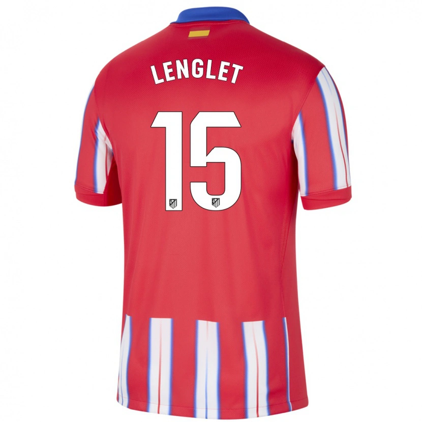 Danxen Kvinnor Clément Lenglet #15 Röd Vit Blå Hemmatröja Matchtröjor 2024/25 Tröjor T-Tröja
