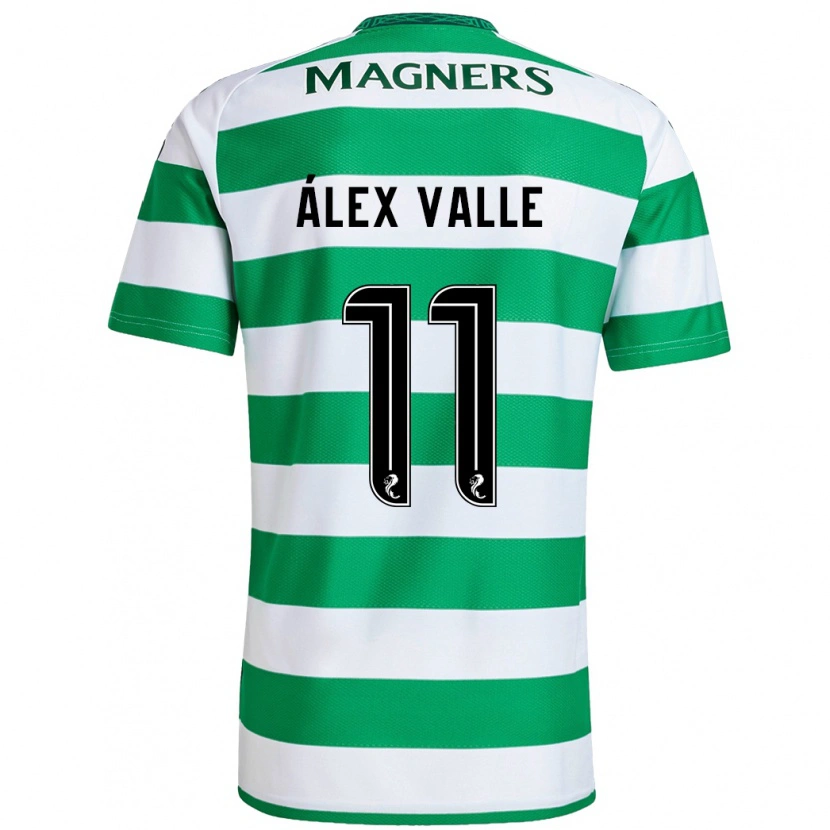 Danxen Kvinnor Álex Valle #11 Grön Vit Hemmatröja Matchtröjor 2024/25 Tröjor T-Tröja