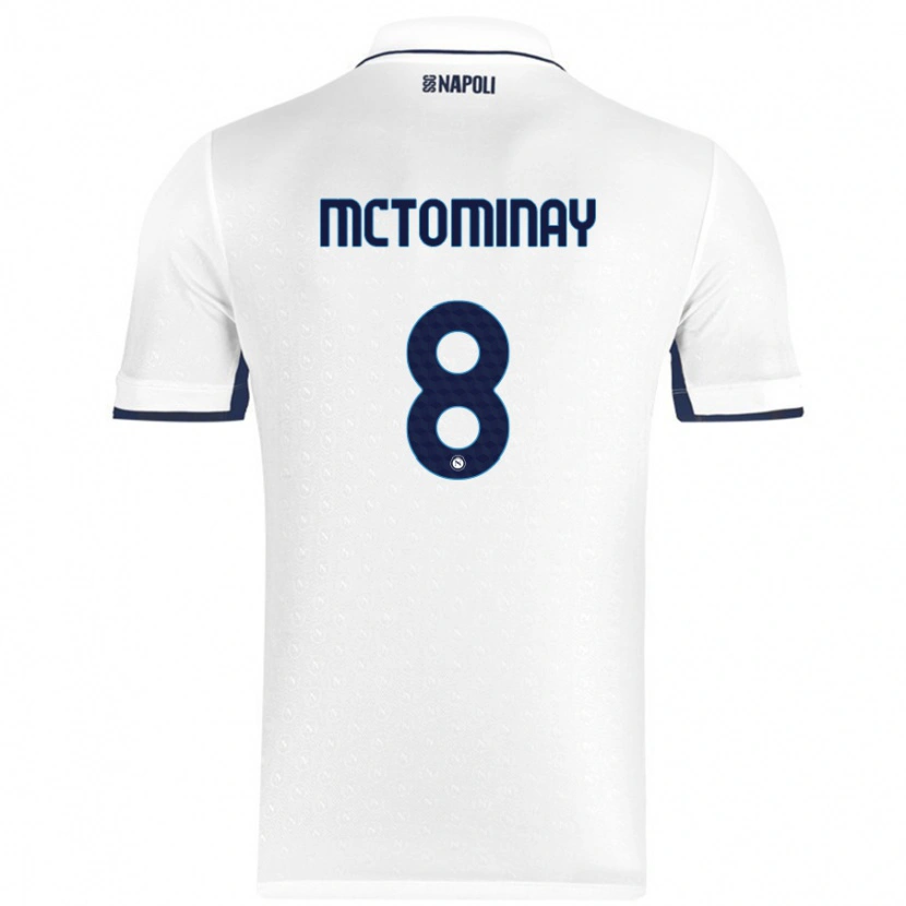 Danxen Kvinnor Scott Mctominay #8 Vit Kungsblå Bortatröja Matchtröjor 2024/25 Tröjor T-Tröja