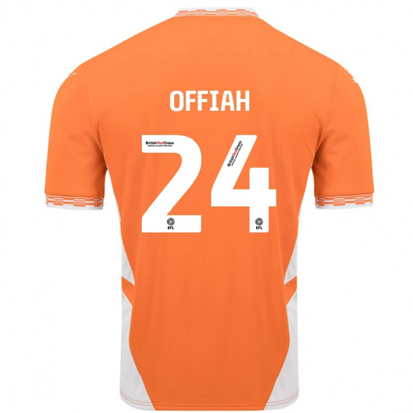 Danxen Kvinnor Odel Offiah #24 Orange Vit Hemmatröja Matchtröjor 2024/25 Tröjor T-Tröja