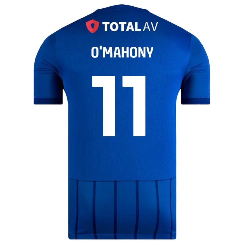 Danxen Kvinnor Mark O'mahony #11 Blå Hemmatröja Matchtröjor 2024/25 Tröjor T-Tröja