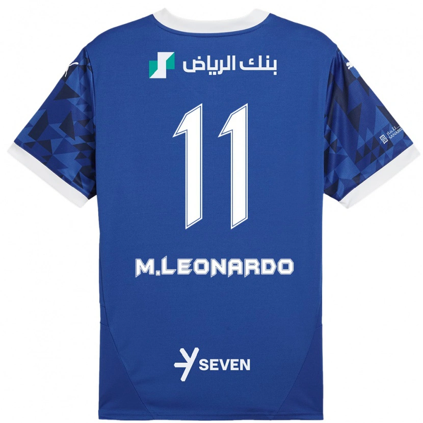 Danxen Kvinnor Marcos Leonardo #11 Mörkblå Vit Hemmatröja Matchtröjor 2024/25 Tröjor T-Tröja