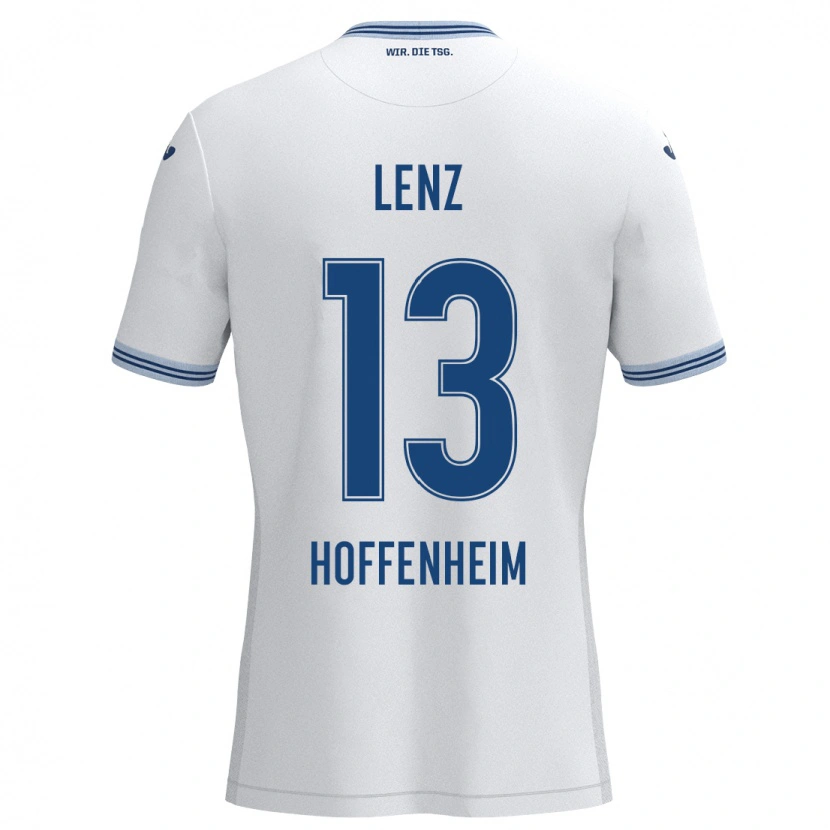 Danxen Kvinnor Christopher Lenz #13 Vit Blå Bortatröja Matchtröjor 2024/25 Tröjor T-Tröja