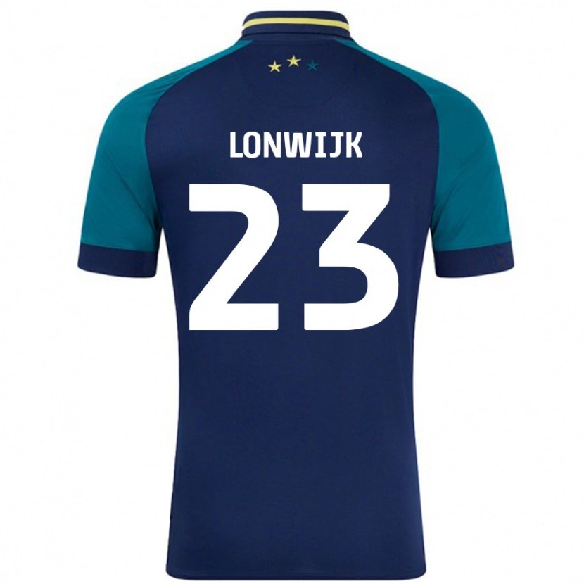 Danxen Kvinnor Nigel Lonwijk #23 Marinblå Mörkgrön Bortatröja Matchtröjor 2024/25 Tröjor T-Tröja