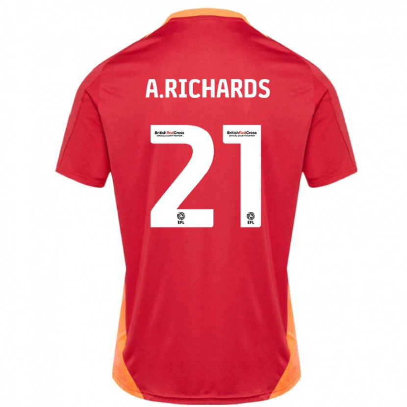 Danxen Kvinnor Amani Richards #21 Blå Benvit Bortatröja Matchtröjor 2024/25 Tröjor T-Tröja