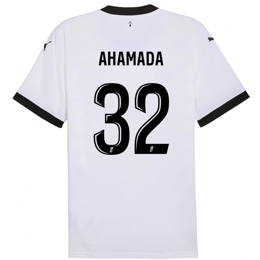 Danxen Kvinnor Naouirou Ahamada #32 Vit Svart Bortatröja Matchtröjor 2024/25 Tröjor T-Tröja
