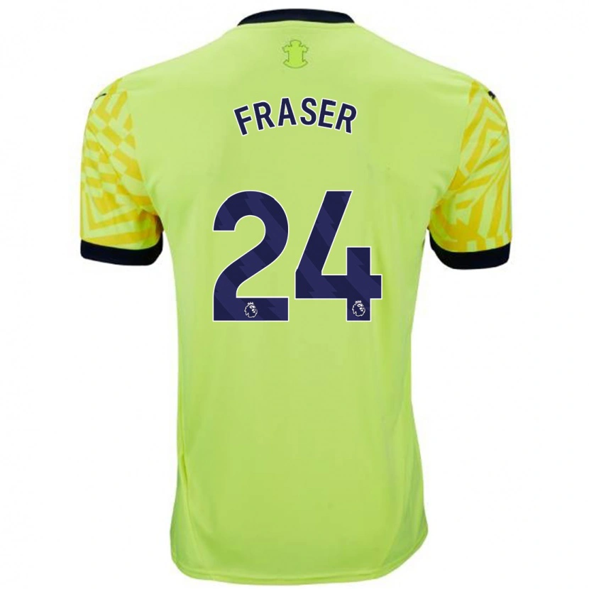 Danxen Kvinnor Ryan Fraser #24 Gul Bortatröja Matchtröjor 2024/25 Tröjor T-Tröja