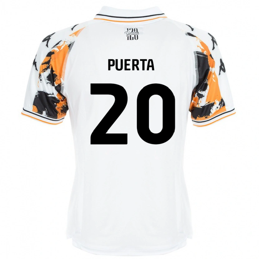 Danxen Kvinnor Gustavo Puerta #20 Vit Bortatröja Matchtröjor 2024/25 Tröjor T-Tröja