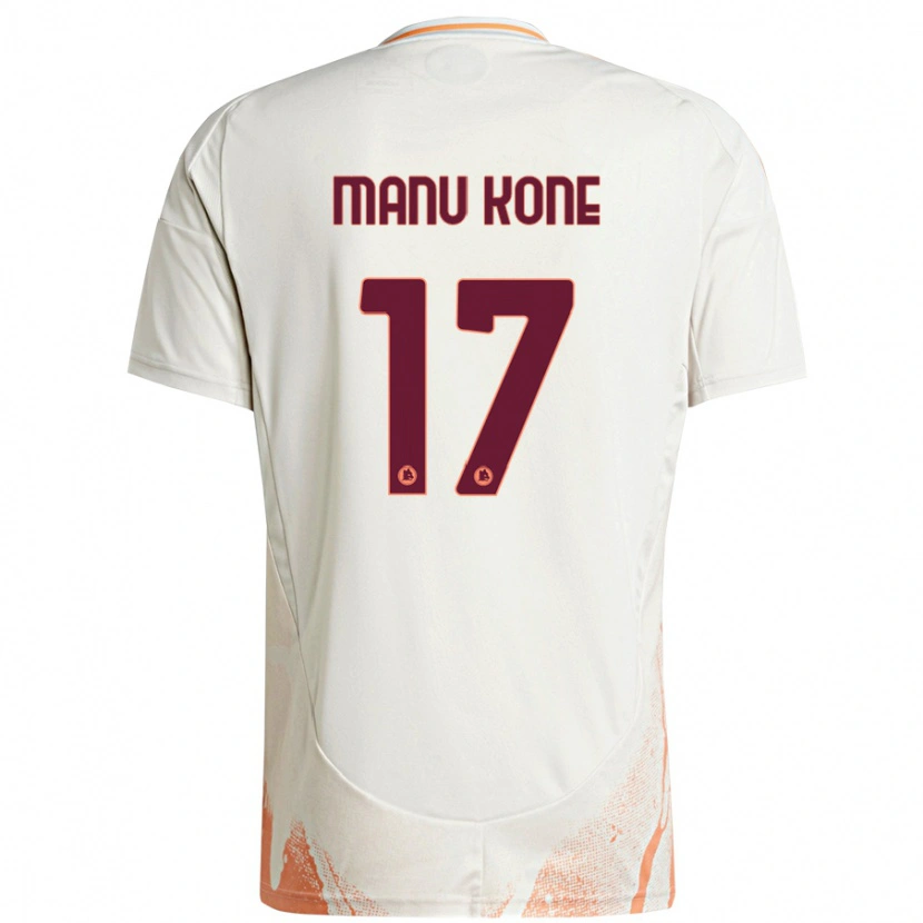 Danxen Kvinnor Manu Koné #17 Grädde Vit Orange Bortatröja Matchtröjor 2024/25 Tröjor T-Tröja