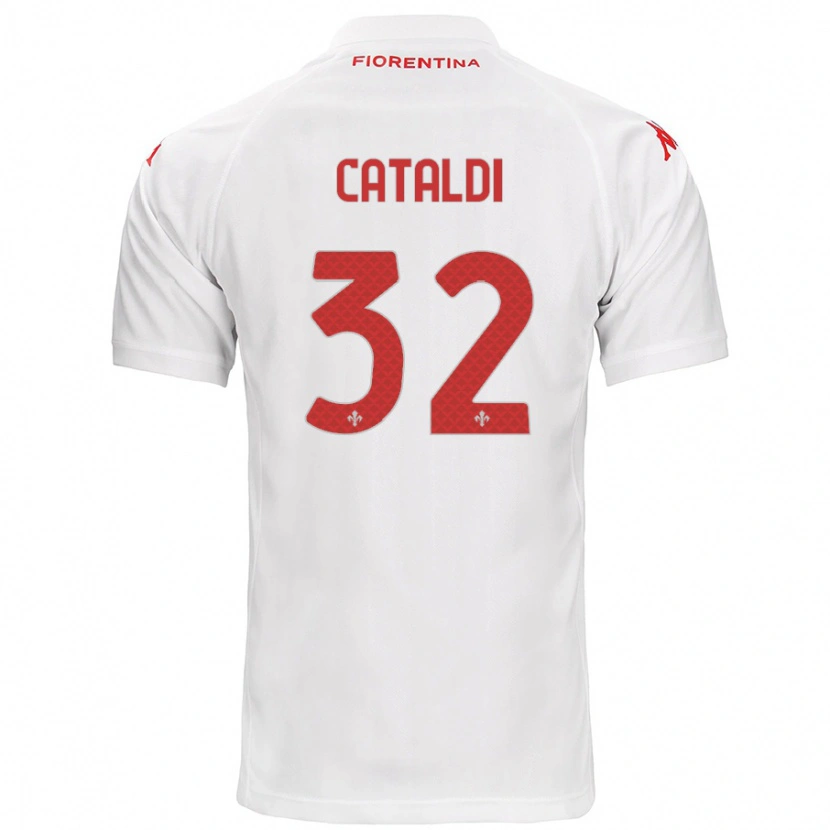 Danxen Kvinnor Danilo Cataldi #32 Vit Bortatröja Matchtröjor 2024/25 Tröjor T-Tröja