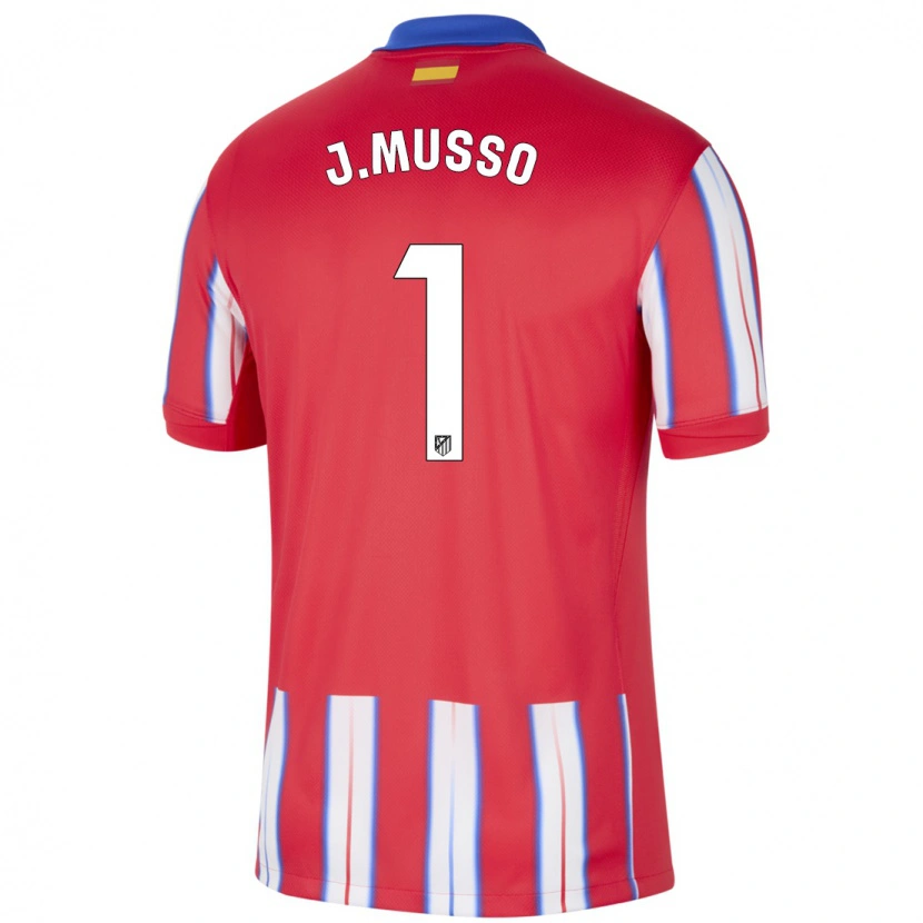 Danxen Kvinnor Juan Musso #1 Röd Vit Blå Hemmatröja Matchtröjor 2024/25 Tröjor T-Tröja