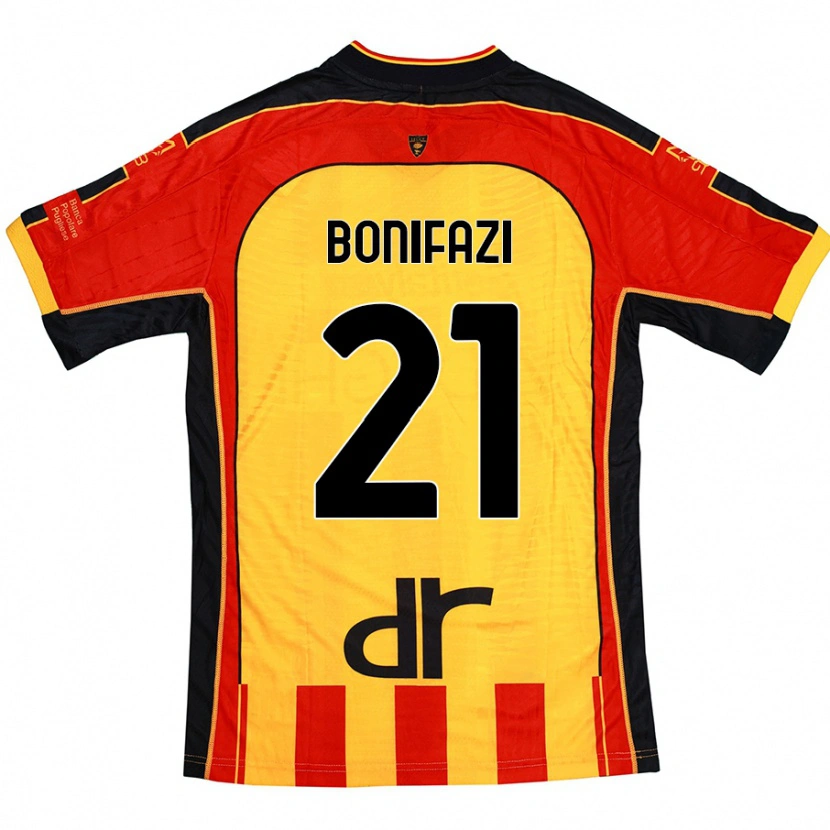 Danxen Kvinnor Kevin Bonifazi #21 Gul Röd Hemmatröja Matchtröjor 2024/25 Tröjor T-Tröja