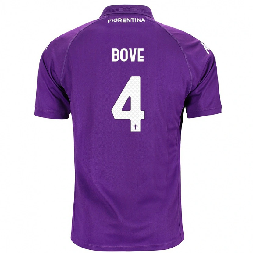 Danxen Kvinnor Edoardo Bove #4 Purpur Hemmatröja Matchtröjor 2024/25 Tröjor T-Tröja