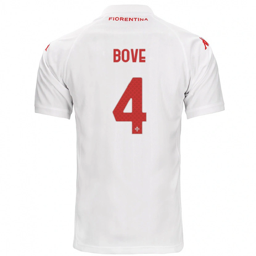Danxen Kvinnor Edoardo Bove #4 Vit Bortatröja Matchtröjor 2024/25 Tröjor T-Tröja
