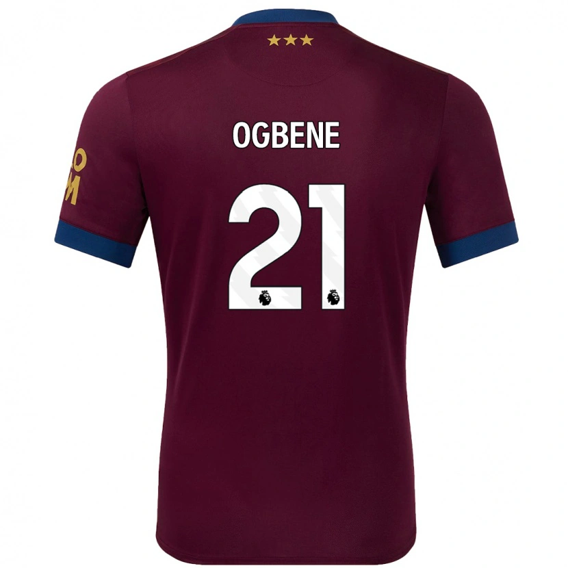 Danxen Kvinnor Chiedozie Ogbene #21 Brun Bortatröja Matchtröjor 2024/25 Tröjor T-Tröja