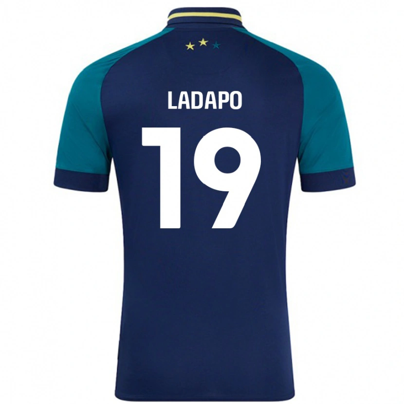 Danxen Kvinnor Freddie Ladapo #19 Marinblå Mörkgrön Bortatröja Matchtröjor 2024/25 Tröjor T-Tröja