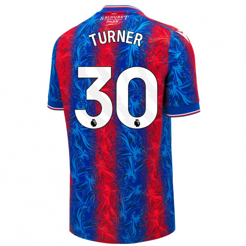 Danxen Kvinnor Matt Turner #30 Röda Blå Ränder Hemmatröja Matchtröjor 2024/25 Tröjor T-Tröja
