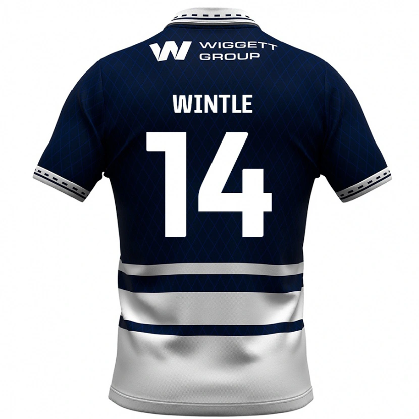 Danxen Kvinnor Ryan Wintle #14 Marinblå Vit Hemmatröja Matchtröjor 2024/25 Tröjor T-Tröja