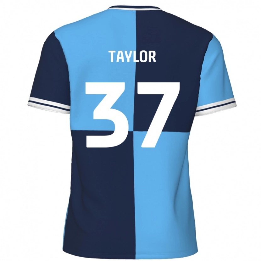Danxen Kvinnor Caleb Taylor #37 Himmelsblå Mörkblå Hemmatröja Matchtröjor 2024/25 Tröjor T-Tröja