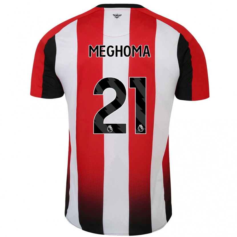 Danxen Kvinnor Jayden Meghoma #21 Röd Vit Hemmatröja Matchtröjor 2024/25 Tröjor T-Tröja