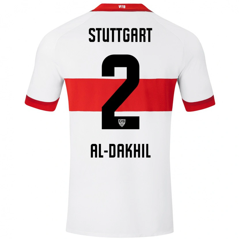 Danxen Kvinnor Ameen Al-Dakhil #2 Vit Röd Hemmatröja Matchtröjor 2024/25 Tröjor T-Tröja