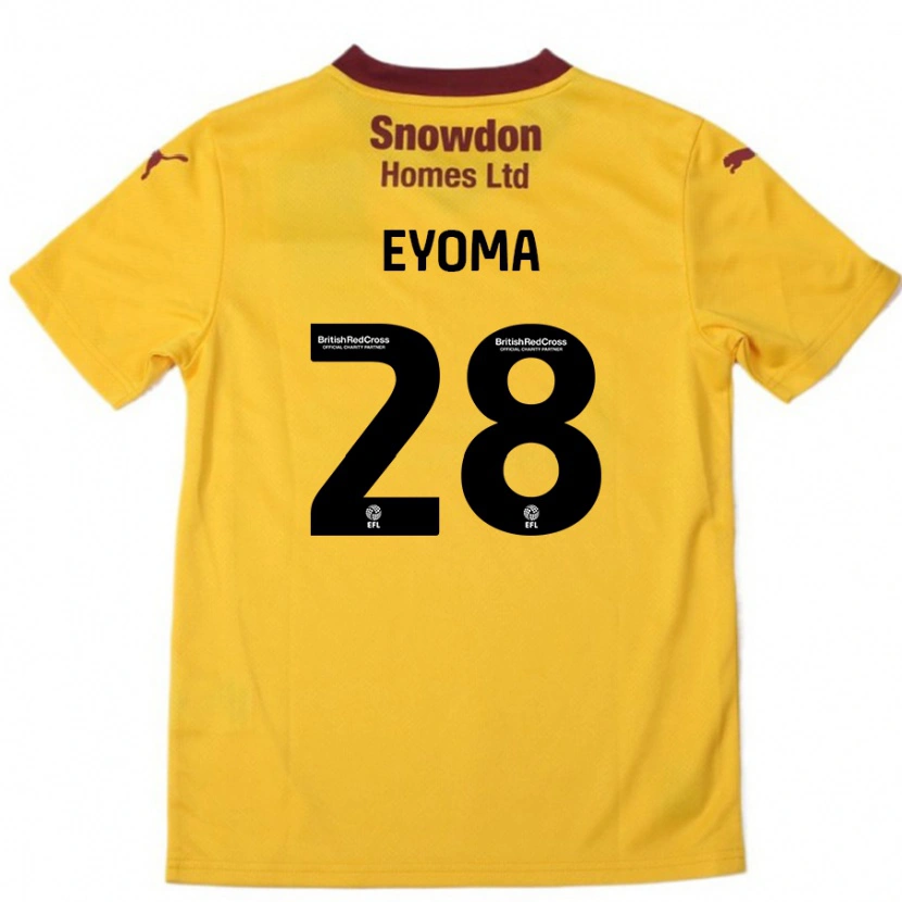 Danxen Kvinnor Timothy Eyoma #28 Orange Bourgogne Bortatröja Matchtröjor 2024/25 Tröjor T-Tröja