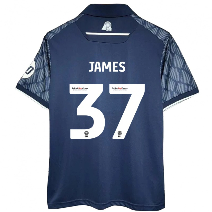 Danxen Kvinnor Matty James #37 Svart Bortatröja Matchtröjor 2024/25 Tröjor T-Tröja