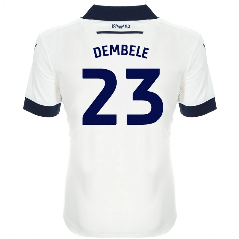 Danxen Kvinnor Siriki Dembélé #23 Vit Marinblå Bortatröja Matchtröjor 2024/25 Tröjor T-Tröja
