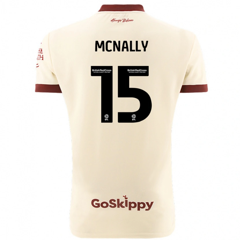 Danxen Kvinnor Luke Mcnally #15 Gräddvit Bortatröja Matchtröjor 2024/25 Tröjor T-Tröja
