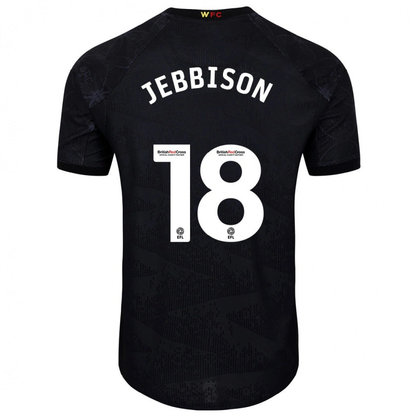 Danxen Kvinnor Daniel Jebbison #18 Svart Vit Bortatröja Matchtröjor 2024/25 Tröjor T-Tröja
