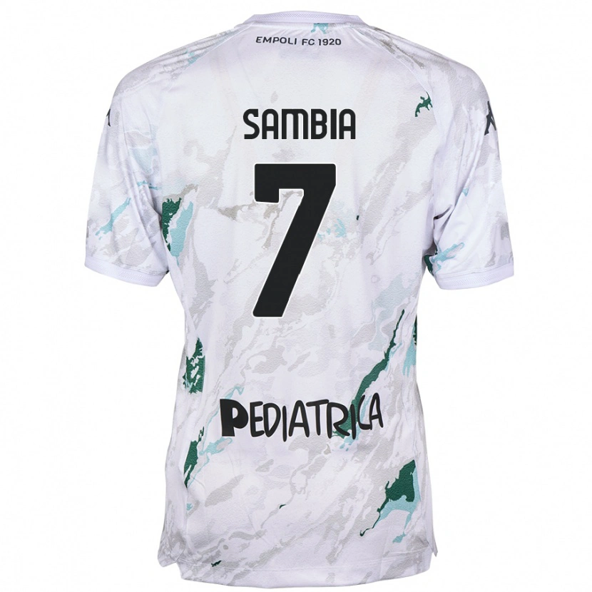 Danxen Kvinnor Junior Sambia #7 Grå Bortatröja Matchtröjor 2024/25 Tröjor T-Tröja