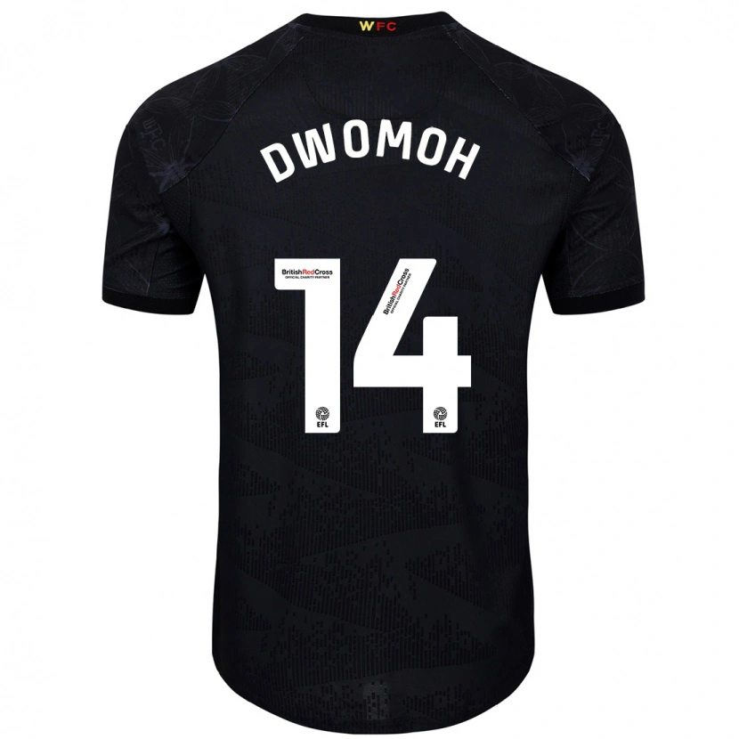 Danxen Kvinnor Pierre Dwomoh #14 Svart Vit Bortatröja Matchtröjor 2024/25 Tröjor T-Tröja