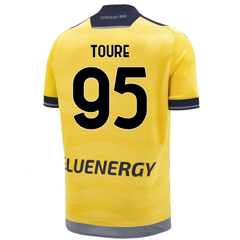 Danxen Kvinnor Isaak Touré #95 Gyllene Bortatröja Matchtröjor 2024/25 Tröjor T-Tröja